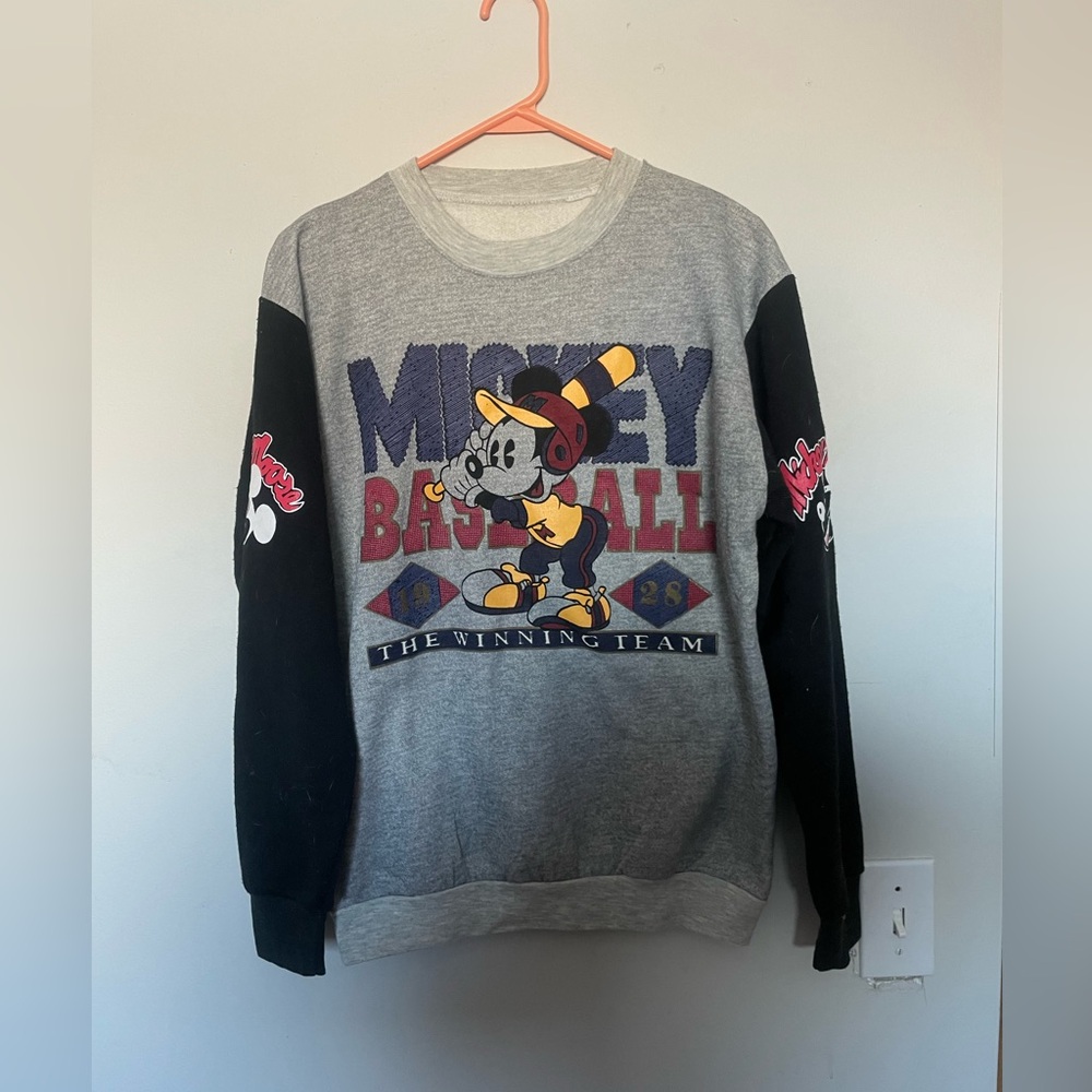 Vintage Mickey Mouse baseball sweater